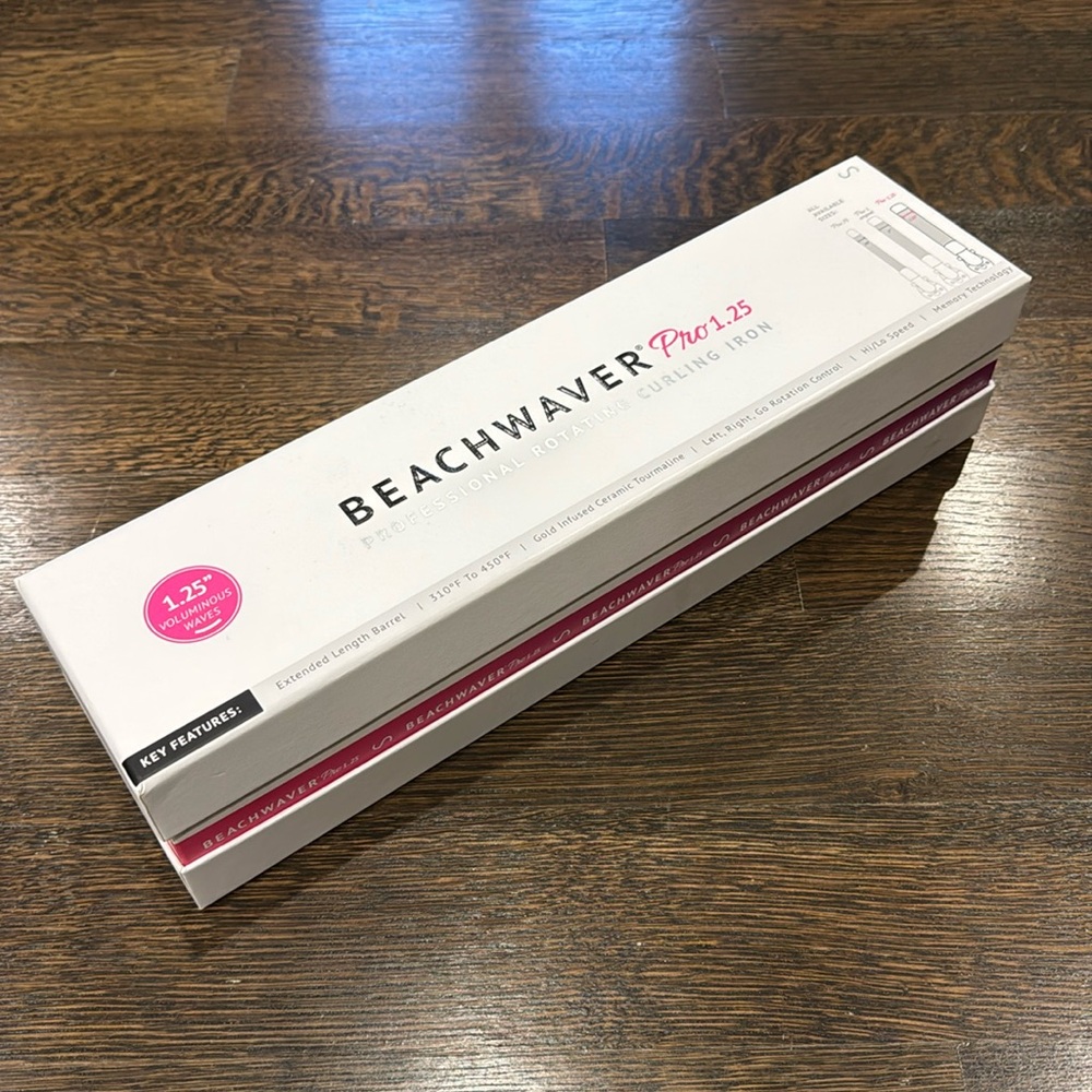 Beachwaver Pro 1.25 professional rotating curling iron.